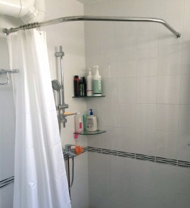 stainless shower curtain rod