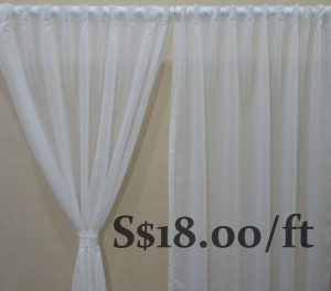Three colour cotton texture sheer curtain / day curtain.