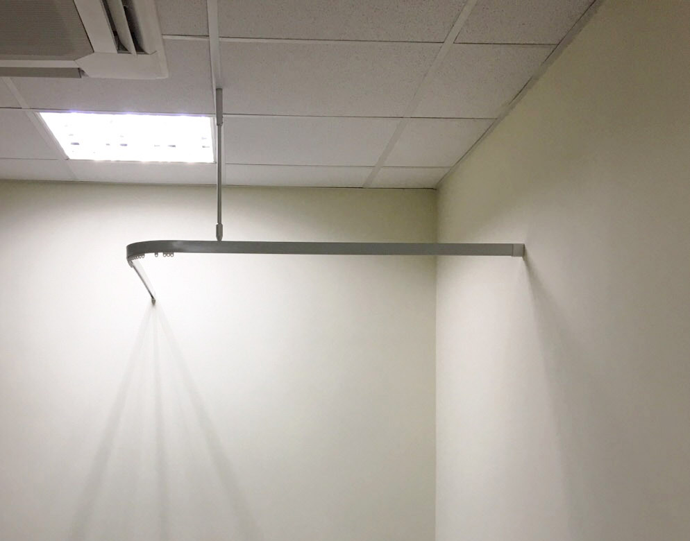 Hospital Curtain Track Sinagpore, Bendable. Strong, Powder Coated and suspension rod available.