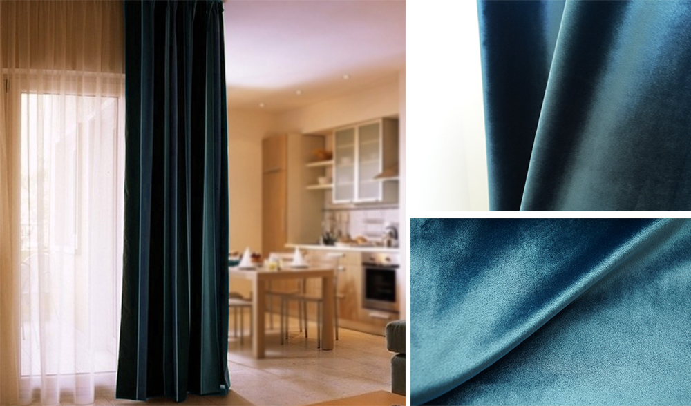 Soft velvet curtain available in 48 colours
