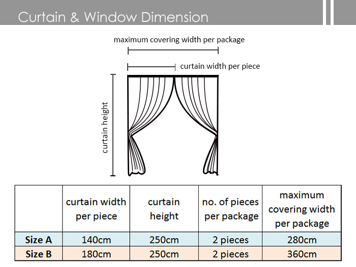 curtain&window dimension