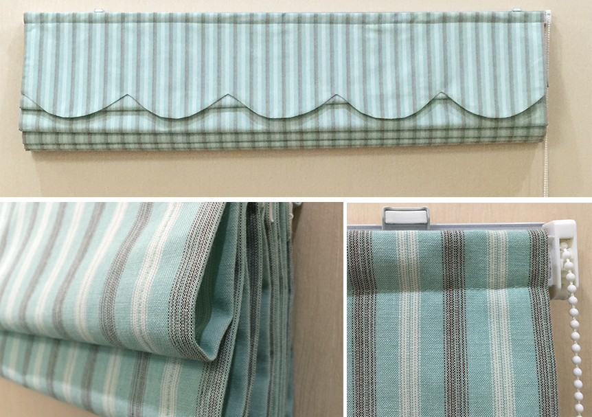 Roman blind can be both top mounted and side mounted