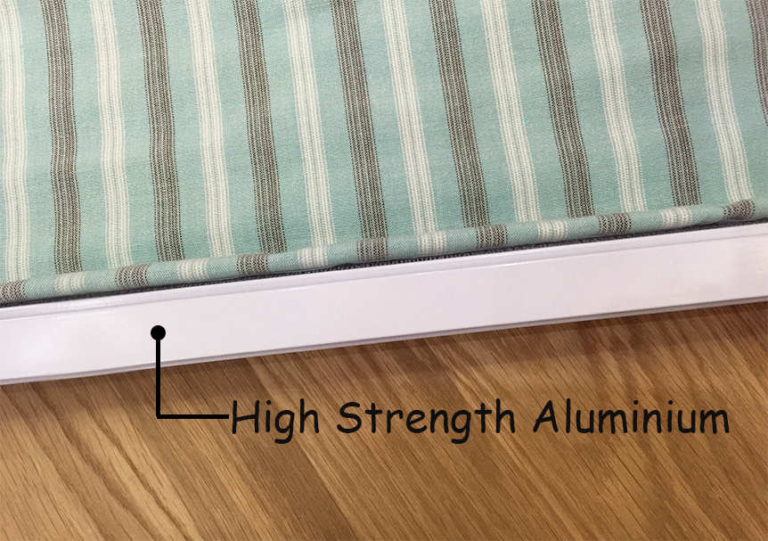 High strength aluminium roman blind support