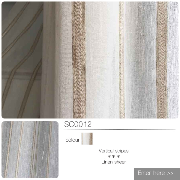 cotton and linen sheer curtain SC0012
