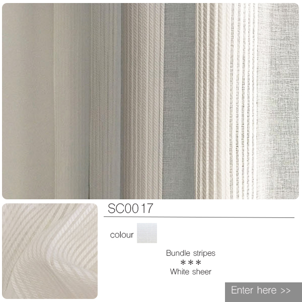 cotton and linen sheer curtain SC0017