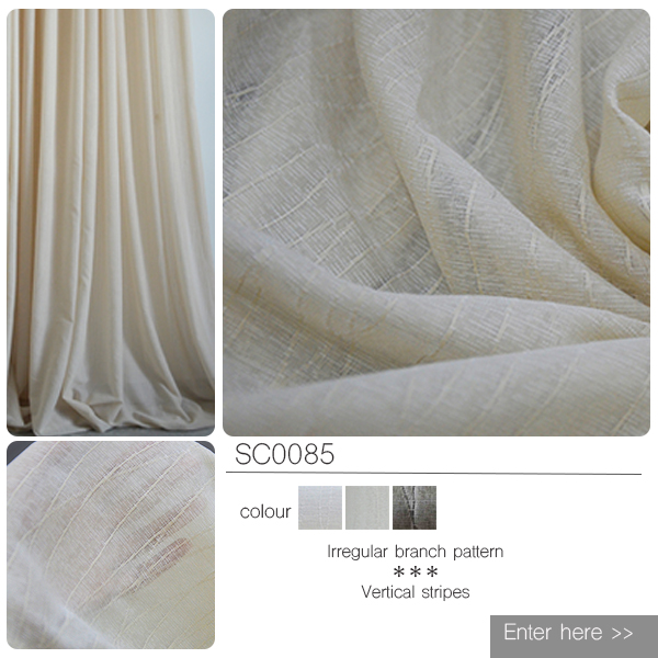 cotton and linen sheer curtain SC0085