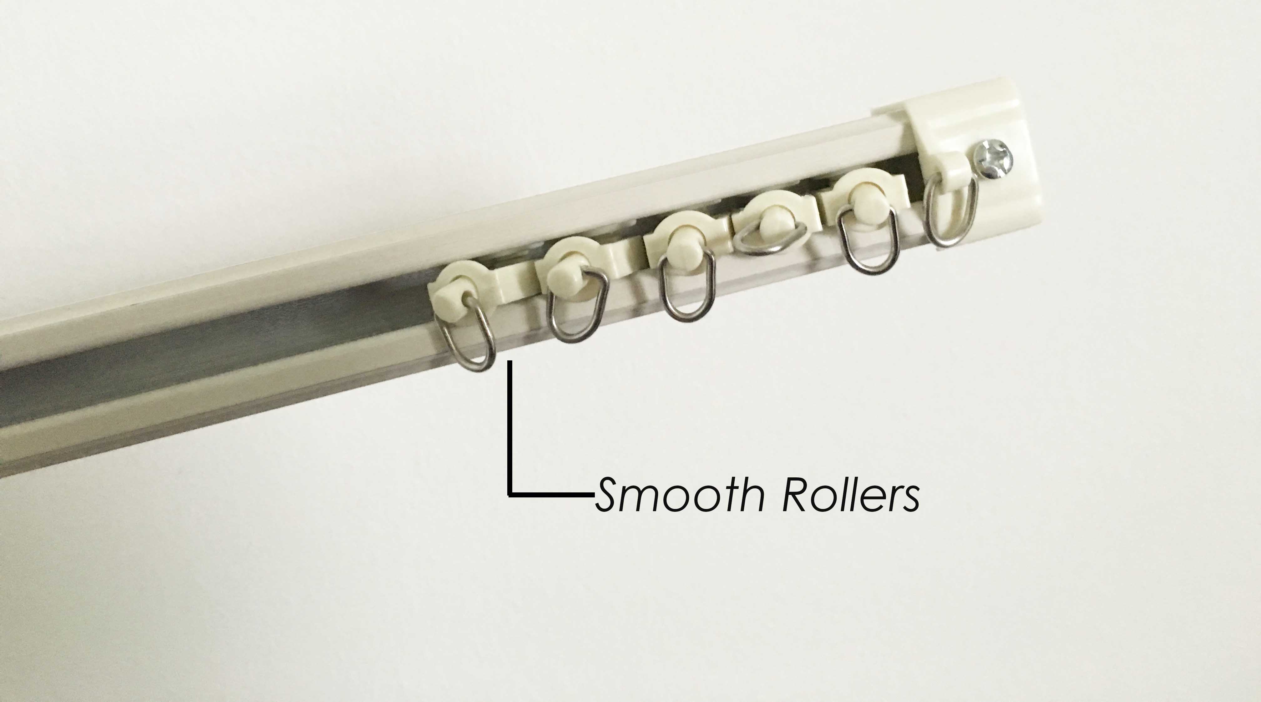 Smooth curtain track rollers in Singapore