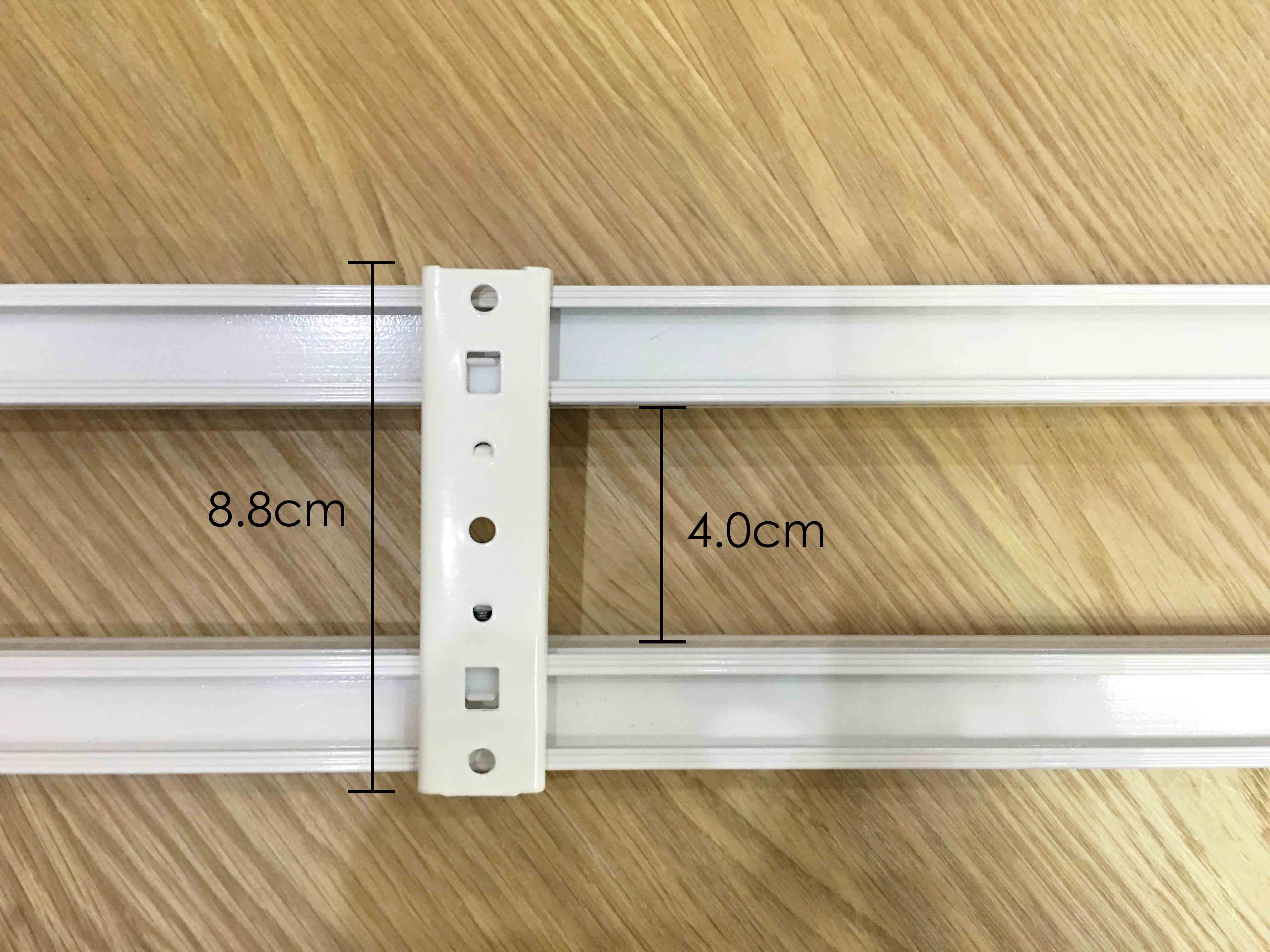top mount pieces for double track
