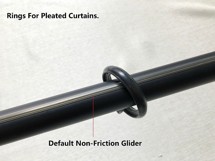 CR005 Reinforced Aluminium Curtain Rod default non-friction glider
